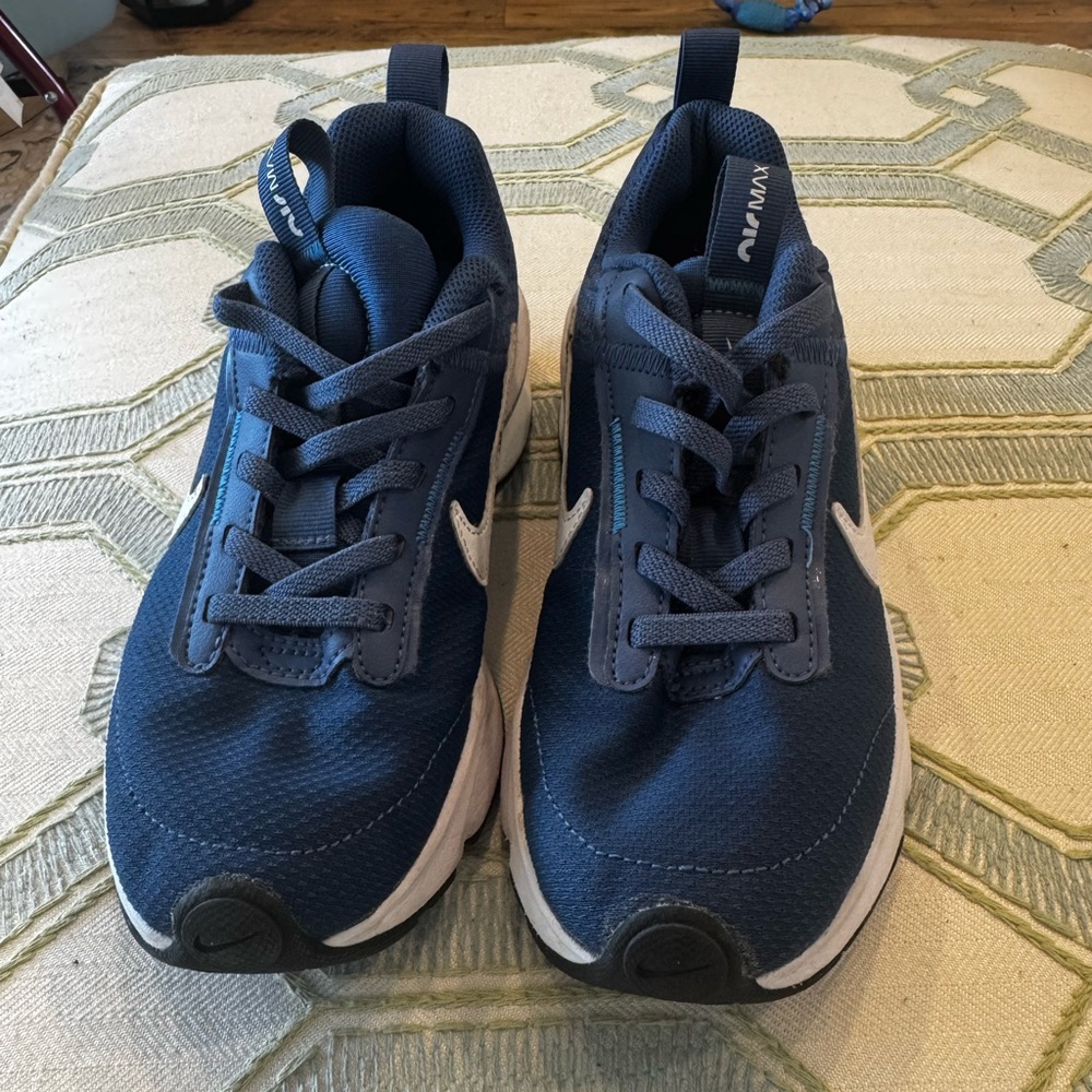 Nike Kids Navy and White Athletic Sneakers